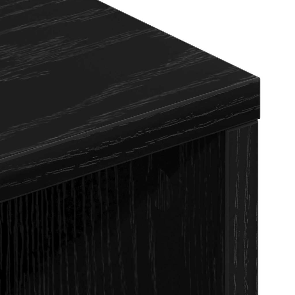 TV-kast Zwart Eiken 150 x 30 x 44,5 cm Bewerkt hout is nu te koop bij PeponiXL, paradijselijk wonen!