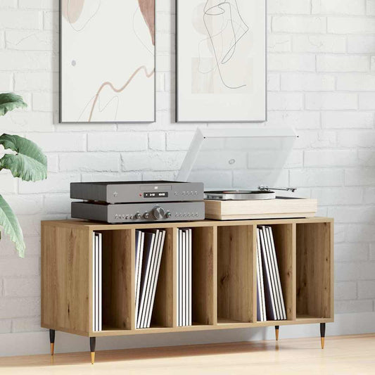 Platenkast met plank artisanaal eikenkleurig 100 x 38 x 48 cm is nu te koop bij PeponiXL, paradijselijk wonen!