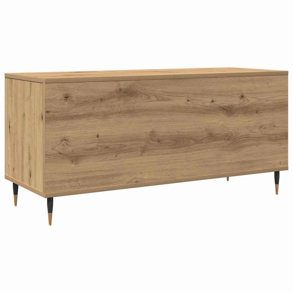 Platenkast met plank artisanaal eikenkleurig 100 x 38 x 48 cm is nu te koop bij PeponiXL, paradijselijk wonen!