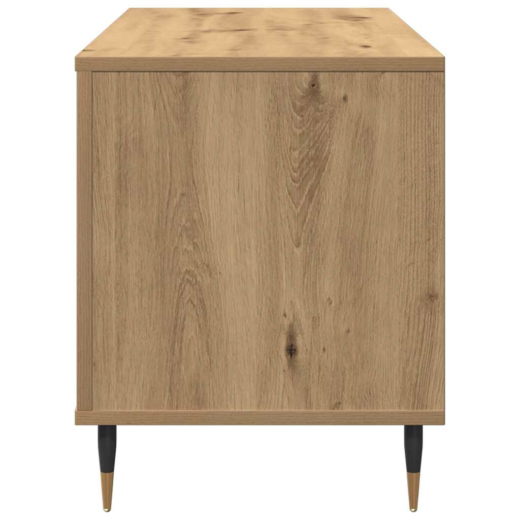 Platenkast met plank artisanaal eikenkleurig 100 x 38 x 48 cm is nu te koop bij PeponiXL, paradijselijk wonen!