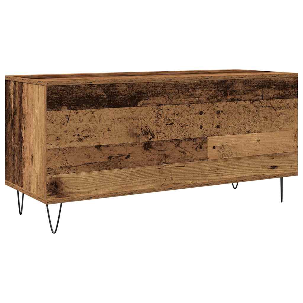 Platenkast met plank Oud hout 100 x 38 x 48 cm Bewerkt hout is nu te koop bij PeponiXL, paradijselijk wonen!