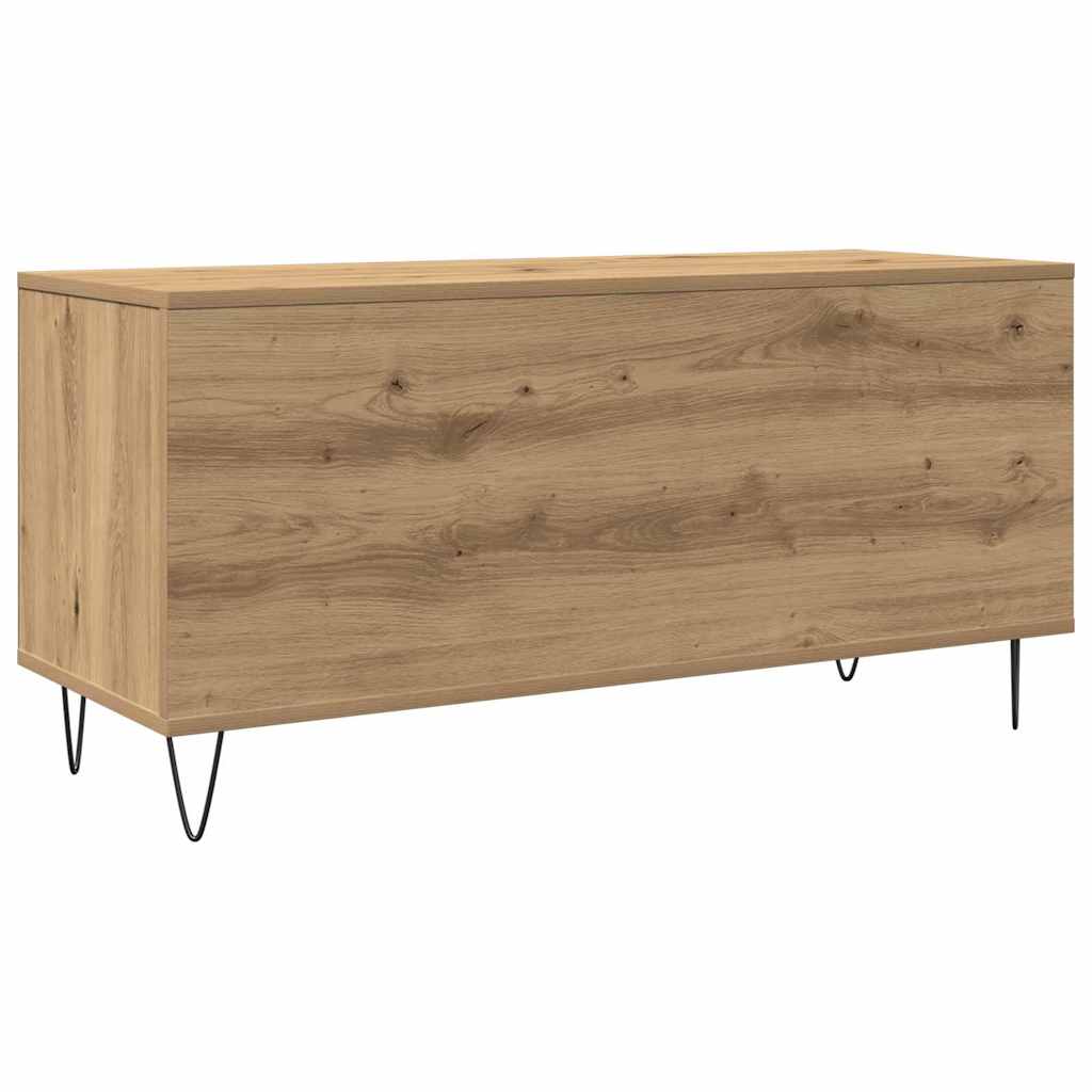 Platenkast met plank artisanaal eikenkleurig 100 x 38 x 48 cm is nu te koop bij PeponiXL, paradijselijk wonen!