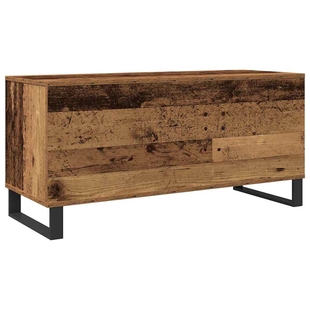 Platenkast met plank Oud hout 100 x 38 x 48 cm Bewerkt hout is nu te koop bij PeponiXL, paradijselijk wonen!