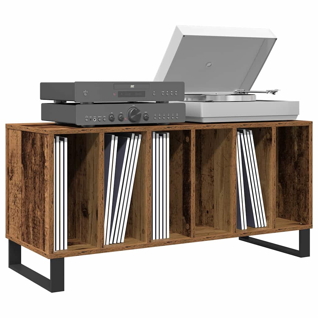 Platenkast met plank Oud hout 100 x 38 x 48 cm Bewerkt hout is nu te koop bij PeponiXL, paradijselijk wonen!