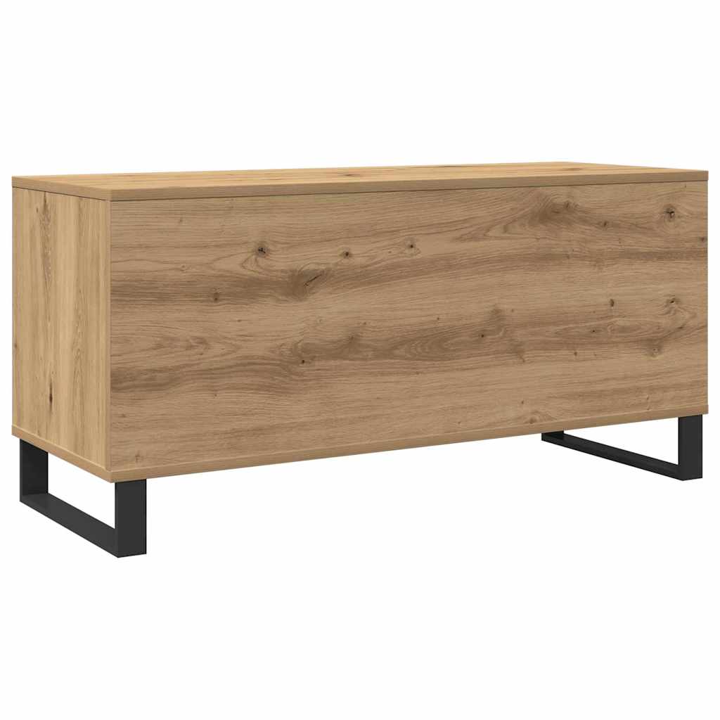 Platenkast met plank artisanaal eikenkleurig 100 x 38 x 48 cm is nu te koop bij PeponiXL, paradijselijk wonen!