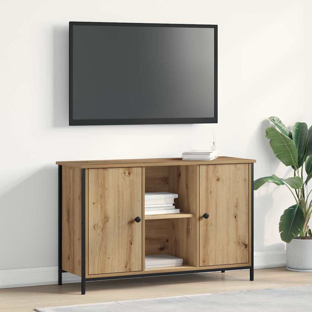 Tv-meubelset Artisan Eiken 101 x 35 x 65 cm Bewerkt hout is nu te koop bij PeponiXL, paradijselijk wonen!
