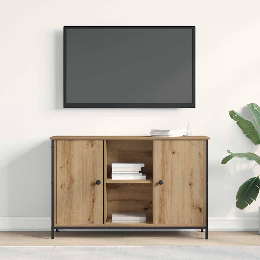Tv-meubelset Artisan Eiken 101 x 35 x 65 cm Bewerkt hout is nu te koop bij PeponiXL, paradijselijk wonen!