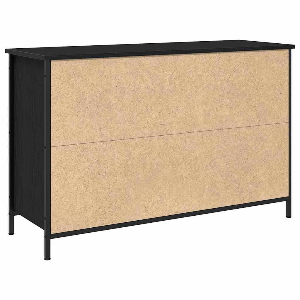 Tv-meubelset Zwart Eiken 101 x 35 x 65 cm Bewerkt hout is nu te koop bij PeponiXL, paradijselijk wonen!
