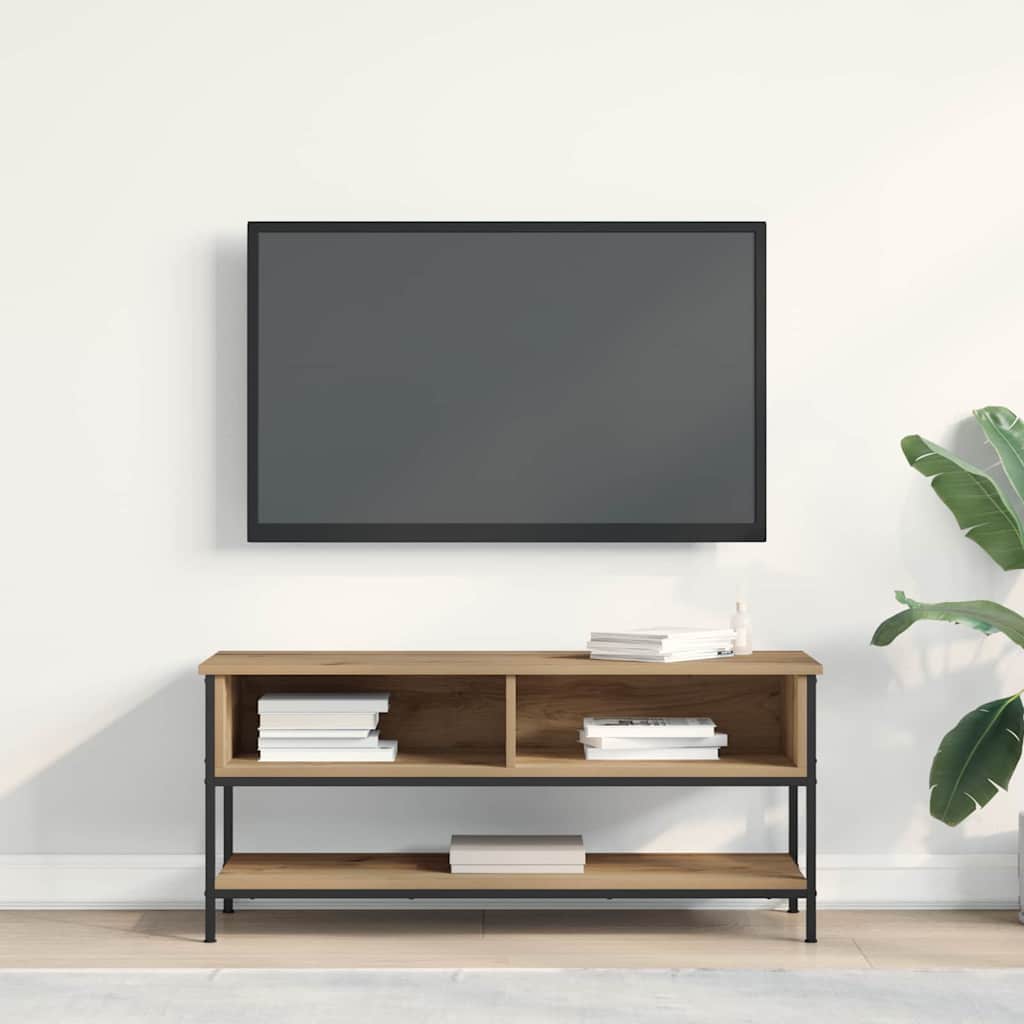 Tv-meubelset Artisan Eiken 100 x 35 x 45 cm Bewerkt hout is nu te koop bij PeponiXL, paradijselijk wonen!