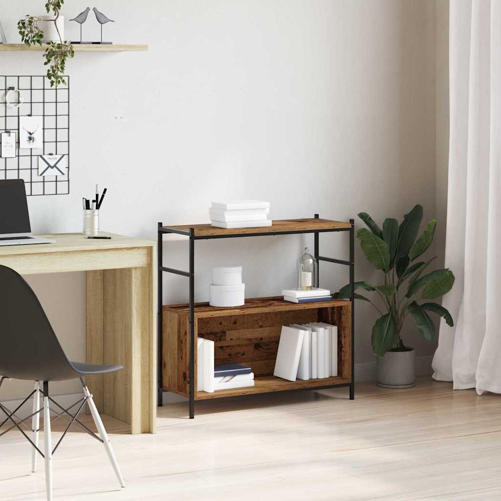 Boekenkast Gerookt eiken 80 x 30 x 78.5 cm Bewerkt hout is nu te koop bij PeponiXL, paradijselijk wonen!