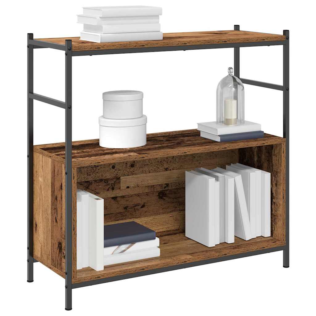 Boekenkast Gerookt eiken 80 x 30 x 78.5 cm Bewerkt hout is nu te koop bij PeponiXL, paradijselijk wonen!