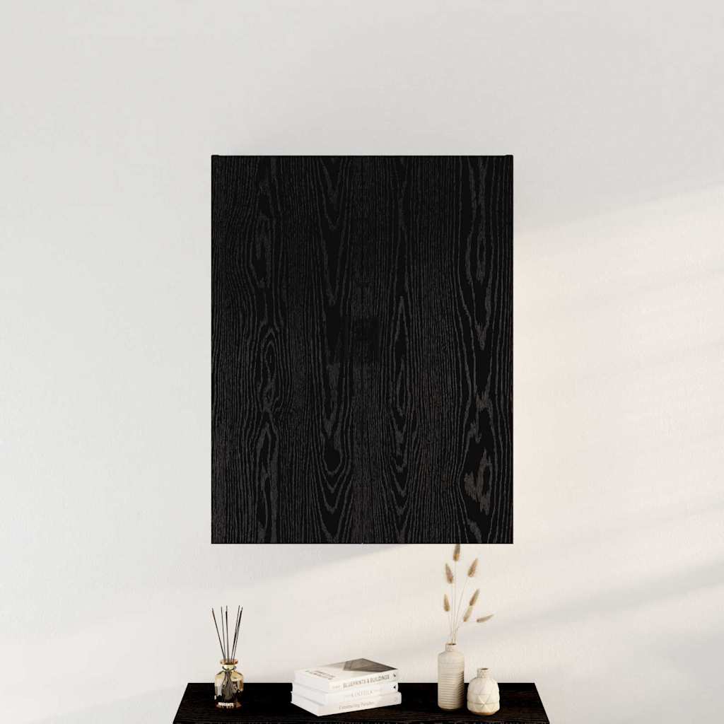 Wandkast Zwart Eiken 69,5 x 34 x 90 cm Bewerkt hout is nu te koop bij PeponiXL, paradijselijk wonen!