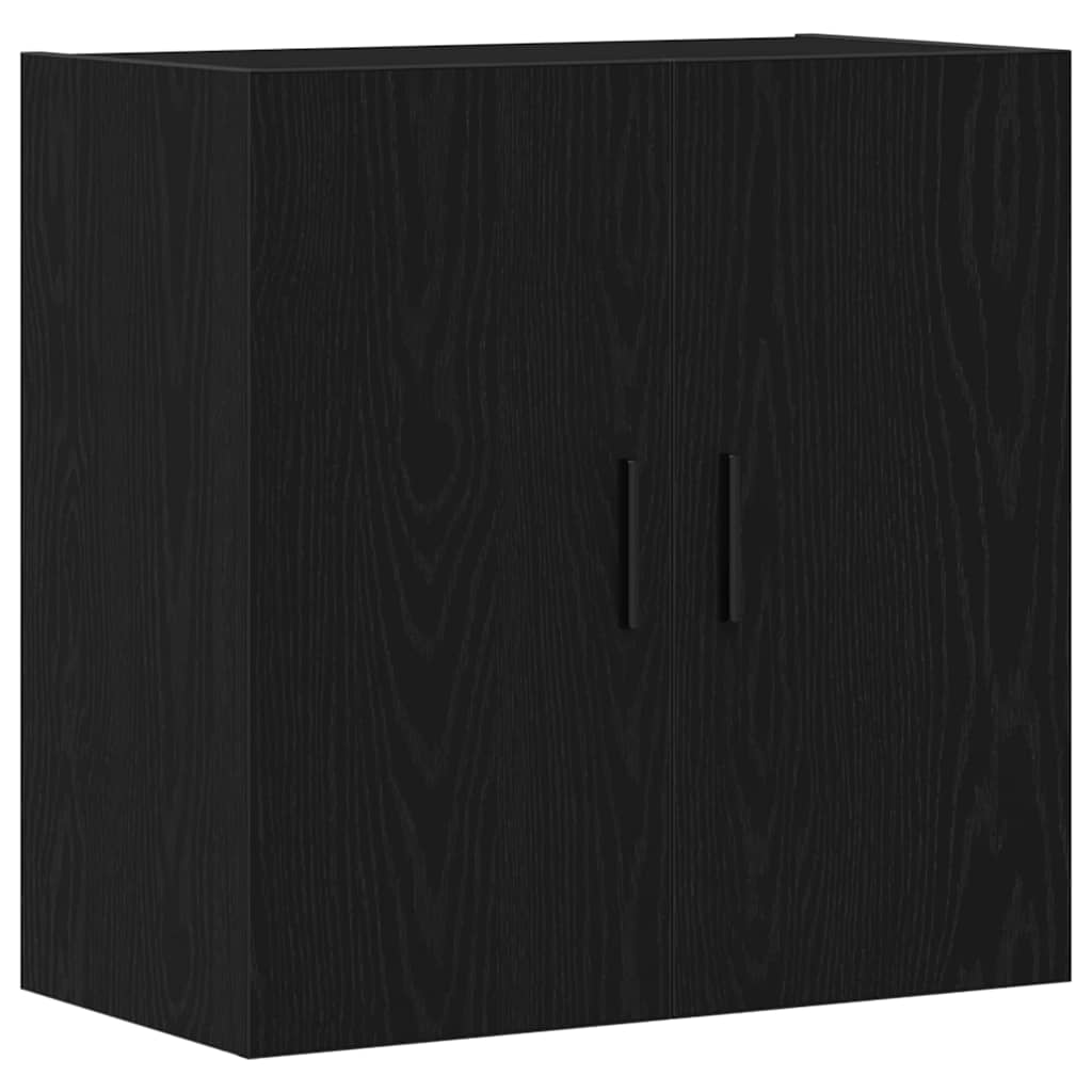 Wandkast Zwart Eiken 60 x 31 x 60 cm Bewerkt hout is nu te koop bij PeponiXL, paradijselijk wonen!