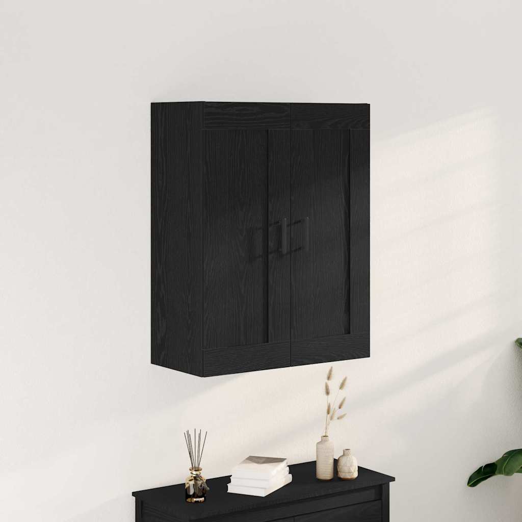 Wandkast Zwart Eiken 69,5 x 34 x 90 cm Bewerkt hout is nu te koop bij PeponiXL, paradijselijk wonen!