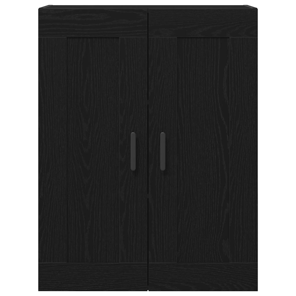 Wandkast Zwart Eiken 69,5 x 34 x 90 cm Bewerkt hout is nu te koop bij PeponiXL, paradijselijk wonen!