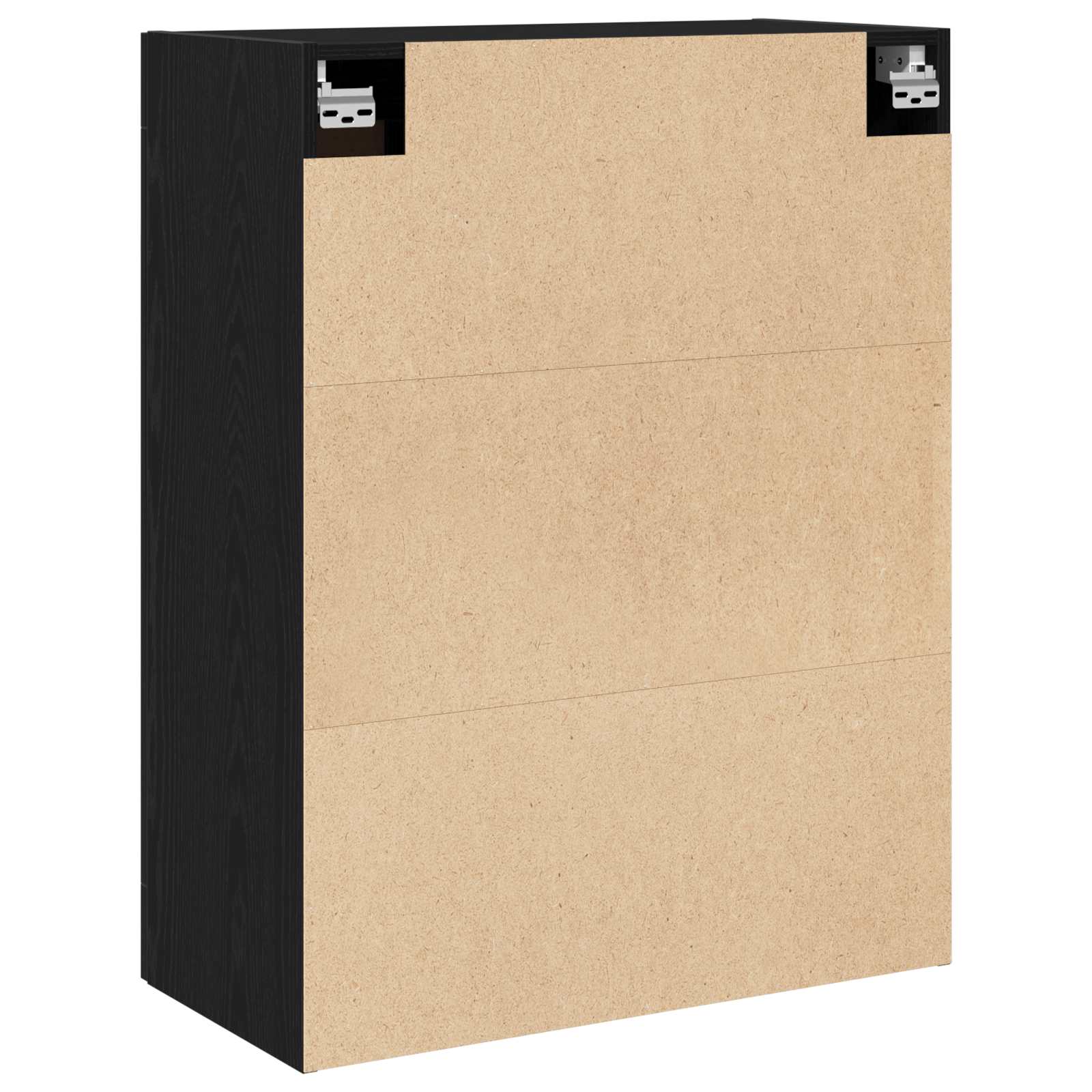 Wandkast Zwart Eiken 69,5 x 34 x 90 cm Bewerkt hout is nu te koop bij PeponiXL, paradijselijk wonen!