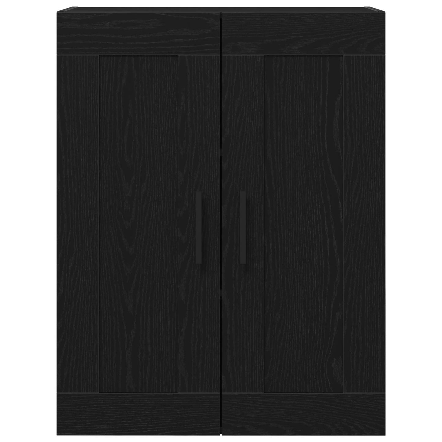 Wandkast Zwart Eiken 69,5 x 34 x 90 cm Bewerkt hout is nu te koop bij PeponiXL, paradijselijk wonen!