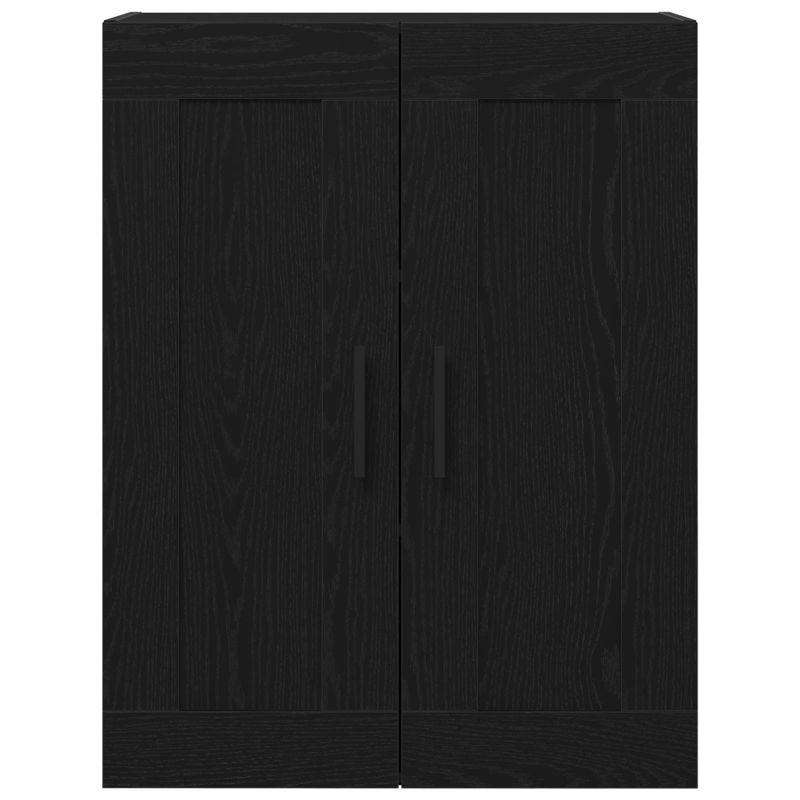 Wandkast Zwart Eiken 69,5 x 34 x 90 cm Bewerkt hout is nu te koop bij PeponiXL, paradijselijk wonen!