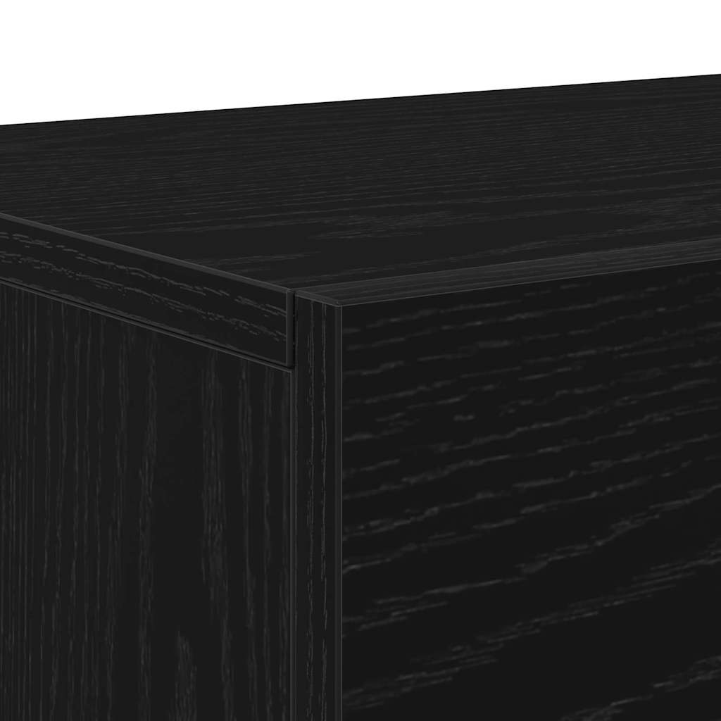 Tv-meubelset Zwart Eiken 150 x 30 x 50 cm Bewerkt hout is nu te koop bij PeponiXL, paradijselijk wonen!
