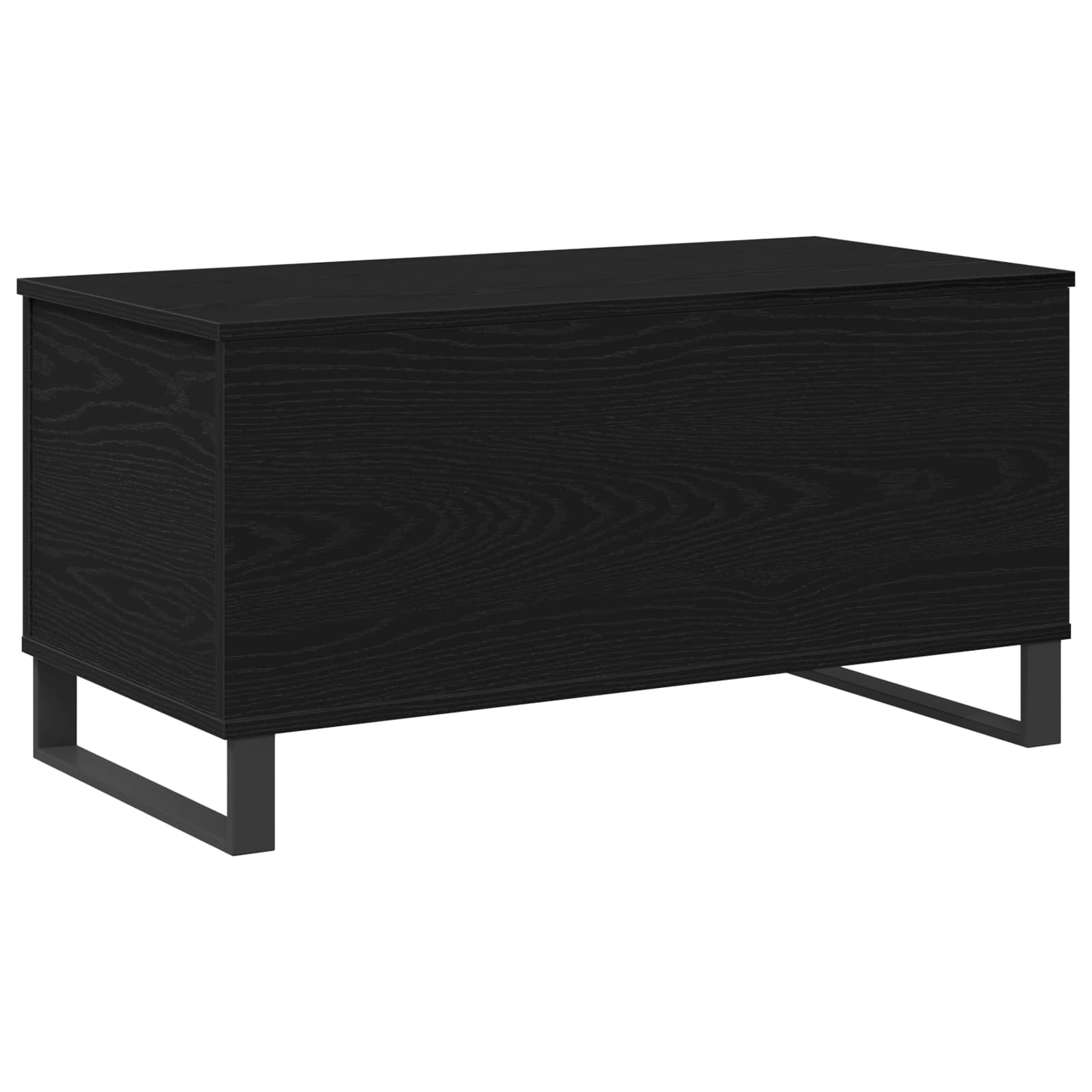 Salontafel Zwart Eiken 90 x 44,5 x 45 cm Bewerkt hout is nu te koop bij PeponiXL, paradijselijk wonen!