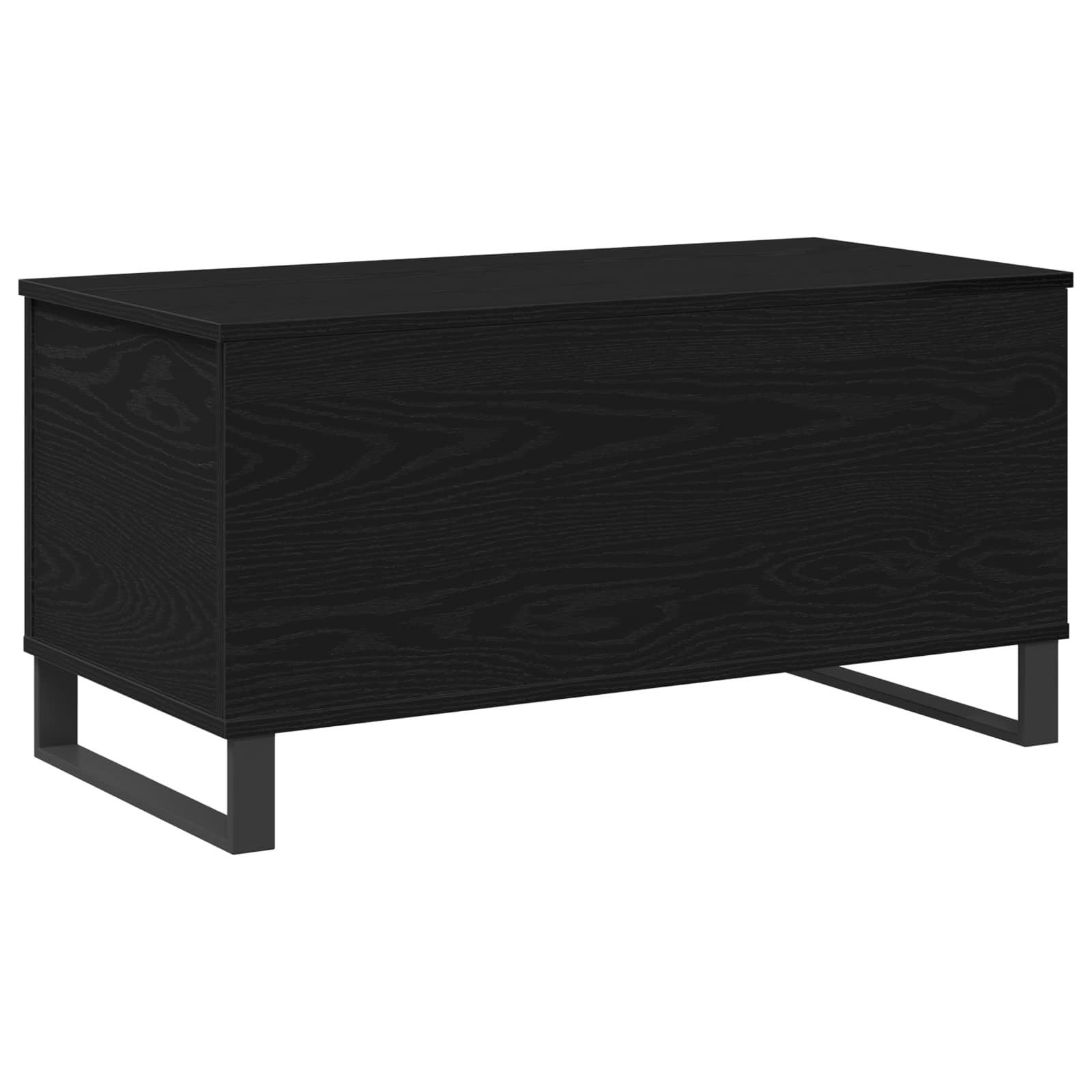 Salontafel Zwart Eiken 90 x 44,5 x 45 cm Bewerkt hout is nu te koop bij PeponiXL, paradijselijk wonen!