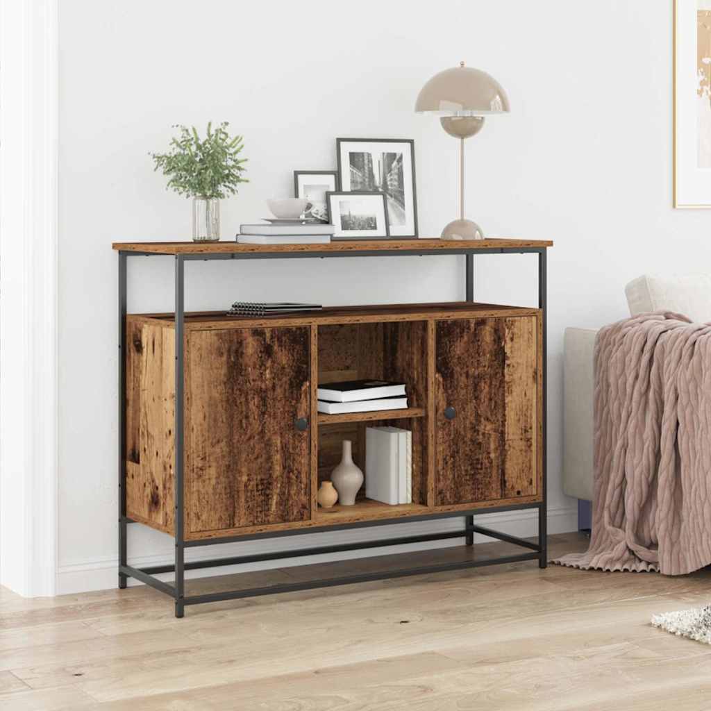 Dressoir Oudhout 100 x 35 x 80 cm Bewerkt hout is nu te koop bij PeponiXL, paradijselijk wonen!