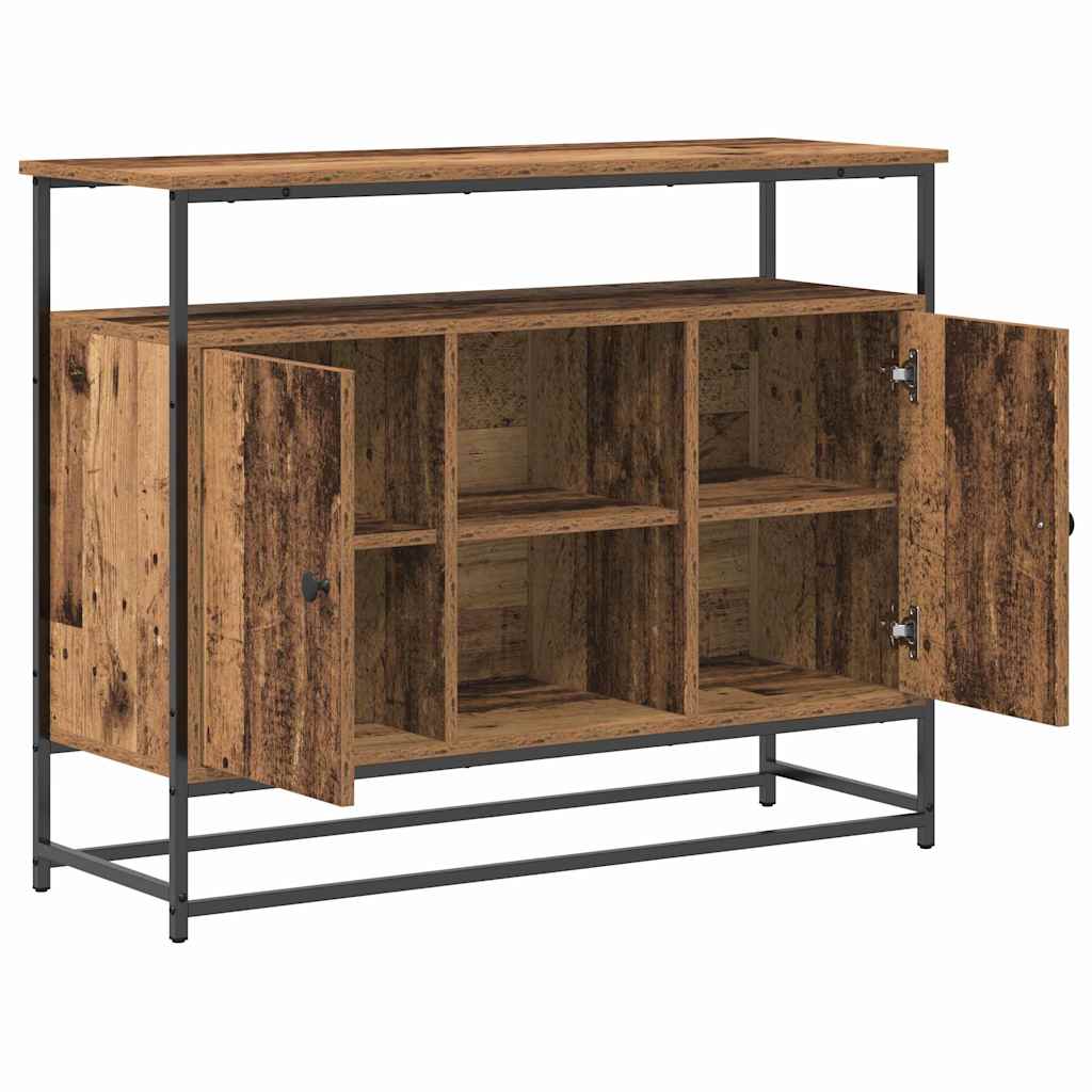 Dressoir Oudhout 100 x 35 x 80 cm Bewerkt hout is nu te koop bij PeponiXL, paradijselijk wonen!