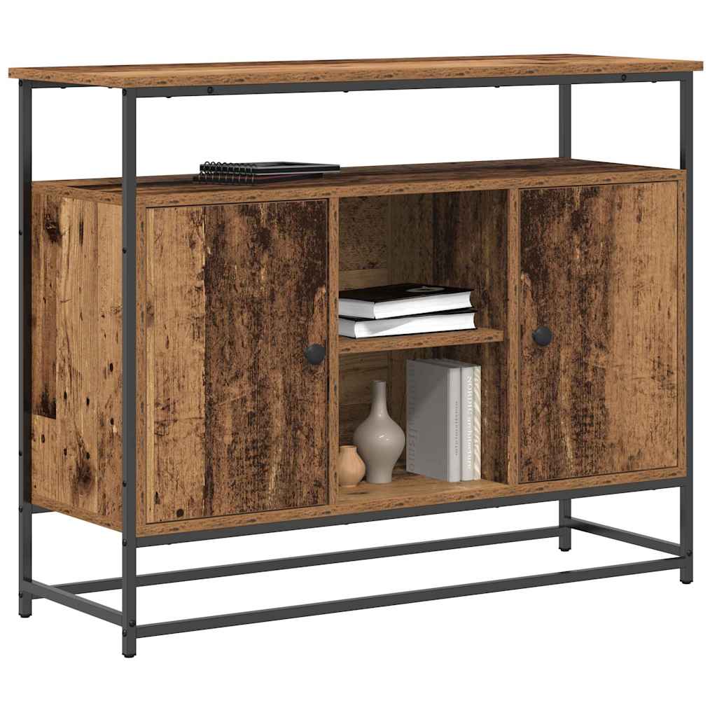 Dressoir Oudhout 100 x 35 x 80 cm Bewerkt hout is nu te koop bij PeponiXL, paradijselijk wonen!