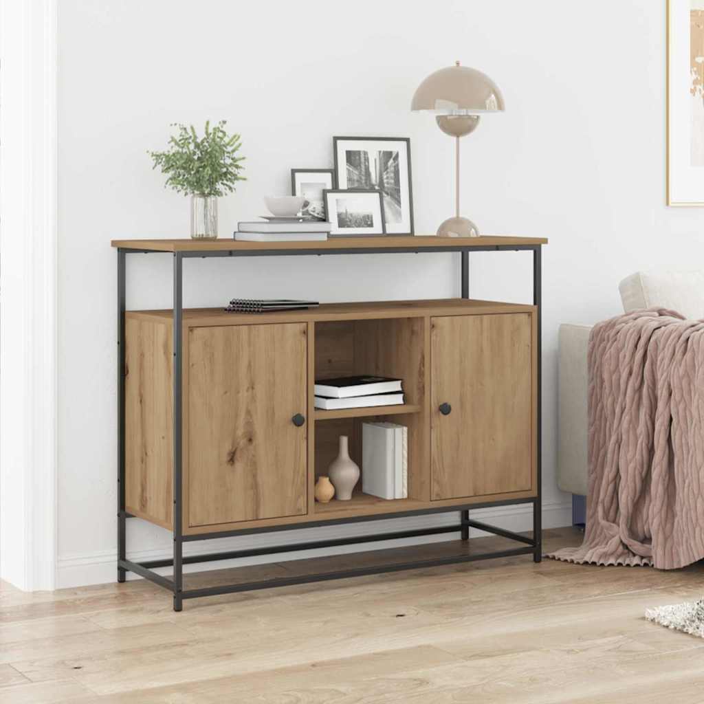 Dressoir Artisan Eiken 100 x 35 x 80 cm Bewerkt hout is nu te koop bij PeponiXL, paradijselijk wonen!