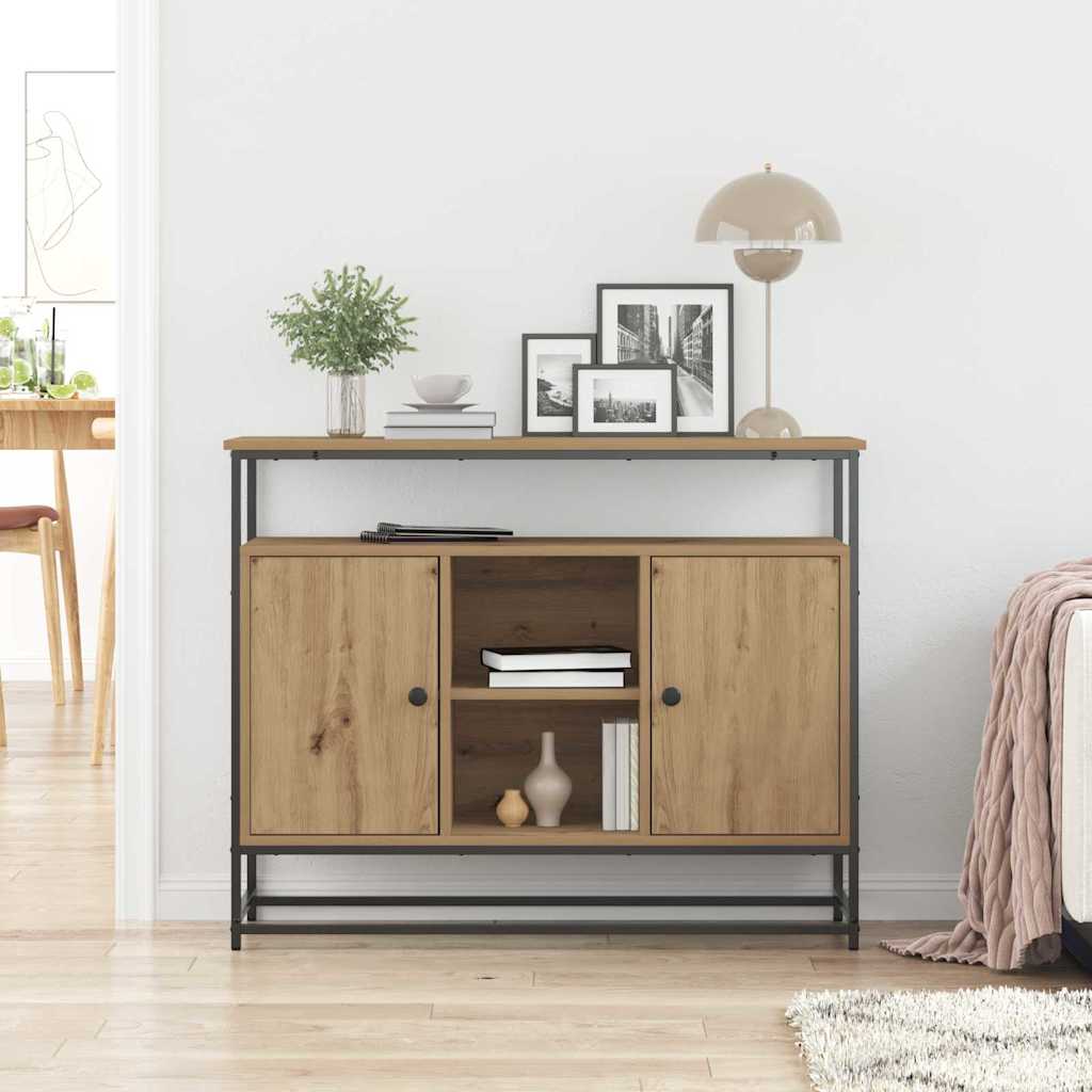 Dressoir Artisan Eiken 100 x 35 x 80 cm Bewerkt hout is nu te koop bij PeponiXL, paradijselijk wonen!