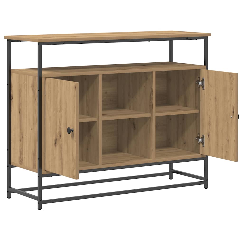 Dressoir Artisan Eiken 100 x 35 x 80 cm Bewerkt hout is nu te koop bij PeponiXL, paradijselijk wonen!