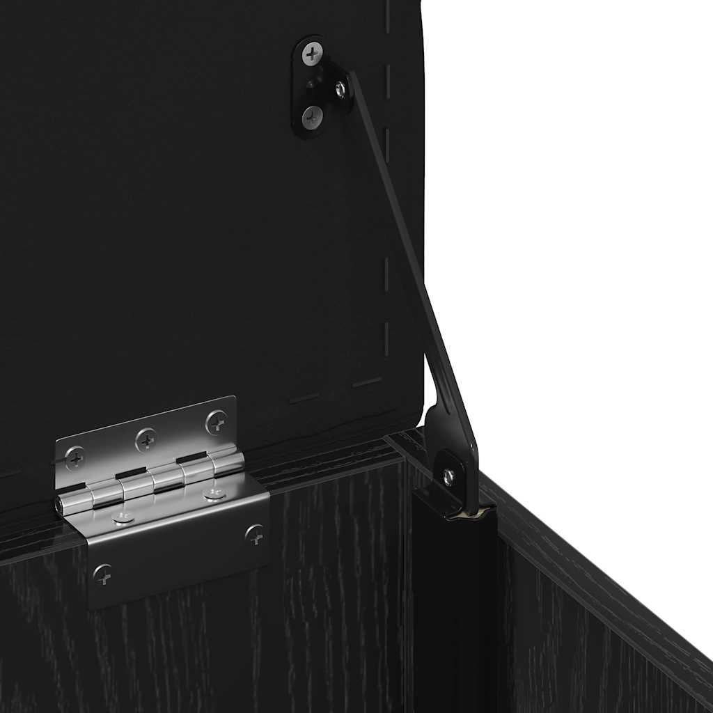 Opslagbank met opslag Zwart Eiken 42 x 42 x 45 cm Bewerkt hout is nu te koop bij PeponiXL, paradijselijk wonen!