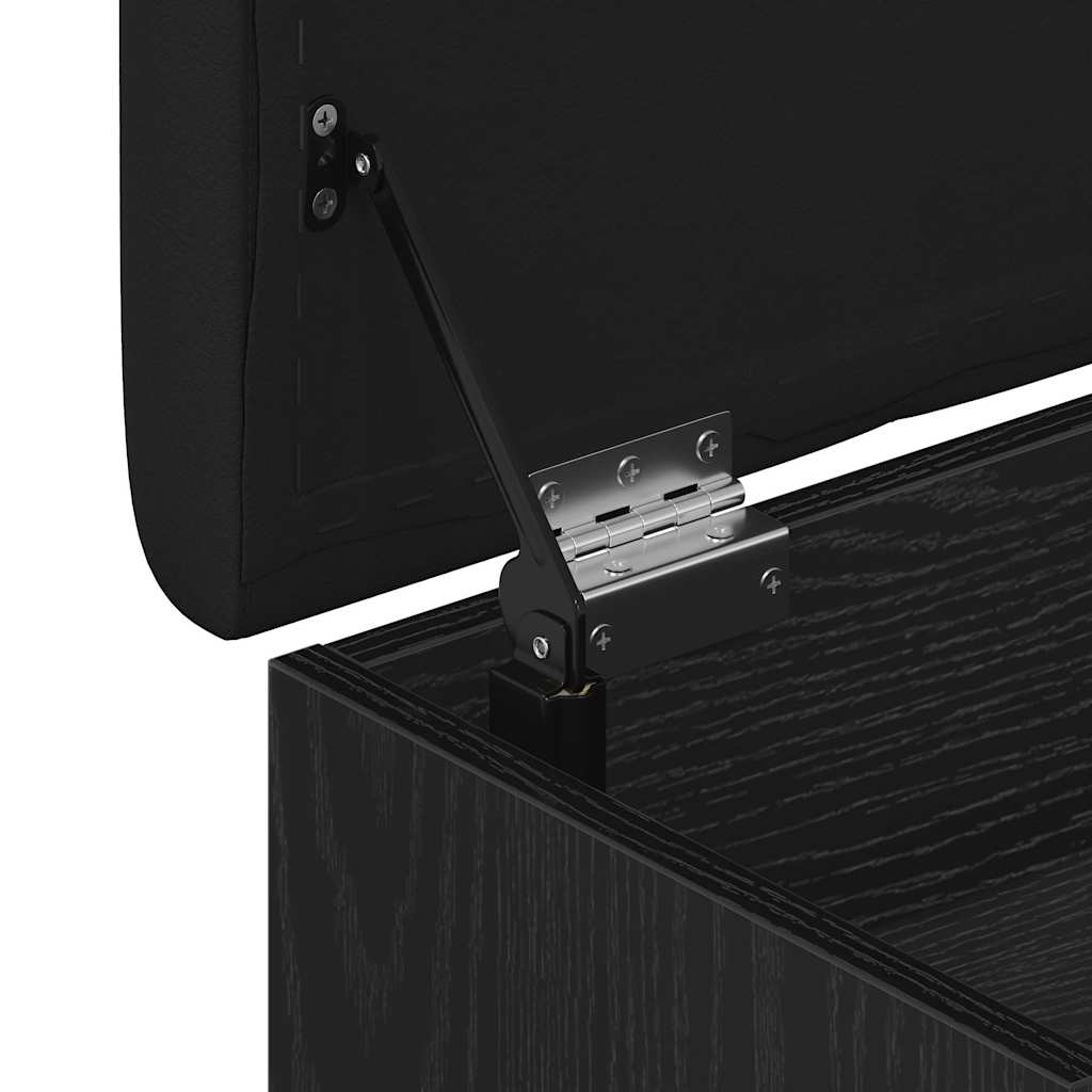 Opslagbank met opslag Zwart Eiken 82 x 42 x 45 cm Bewerkt hout is nu te koop bij PeponiXL, paradijselijk wonen!