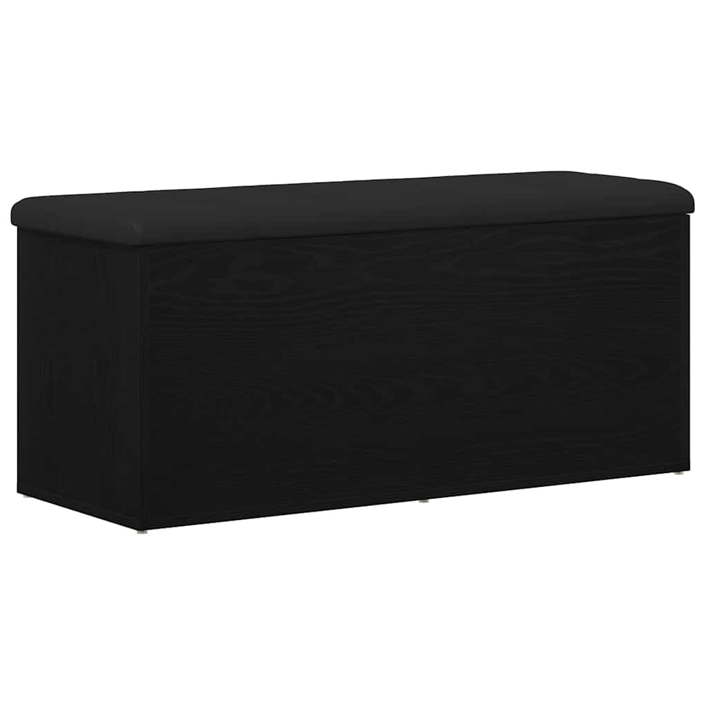 Opslagbank met opslag Zwart eiken 102 x 42 x 45 cm Bewerkt hout is nu te koop bij PeponiXL, paradijselijk wonen!