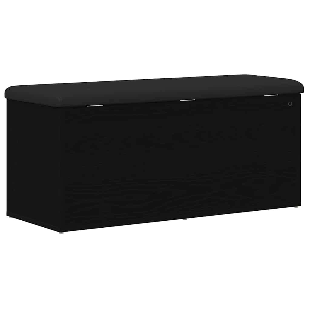 Opslagbank met opslag Zwart eiken 102 x 42 x 45 cm Bewerkt hout is nu te koop bij PeponiXL, paradijselijk wonen!