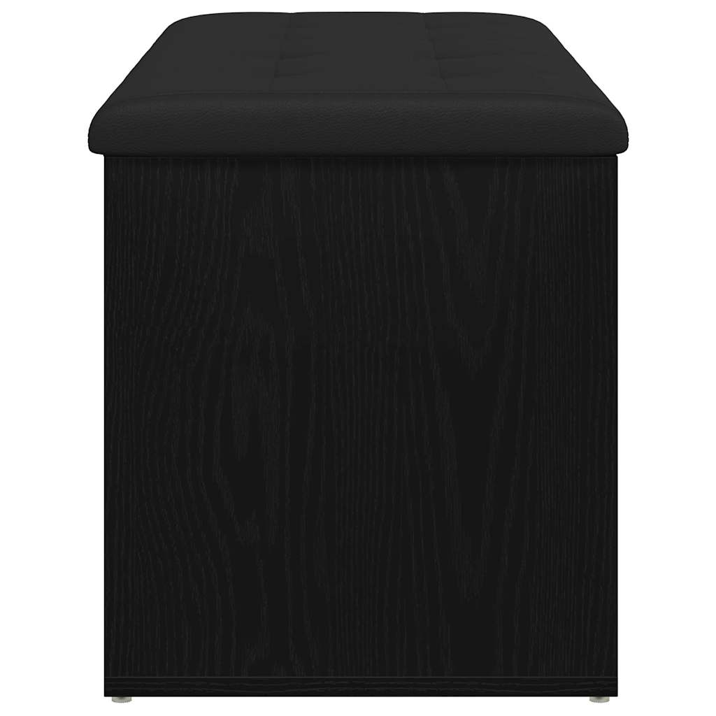 Opslagbank met opslag Zwart eiken 102 x 42 x 45 cm Bewerkt hout is nu te koop bij PeponiXL, paradijselijk wonen!