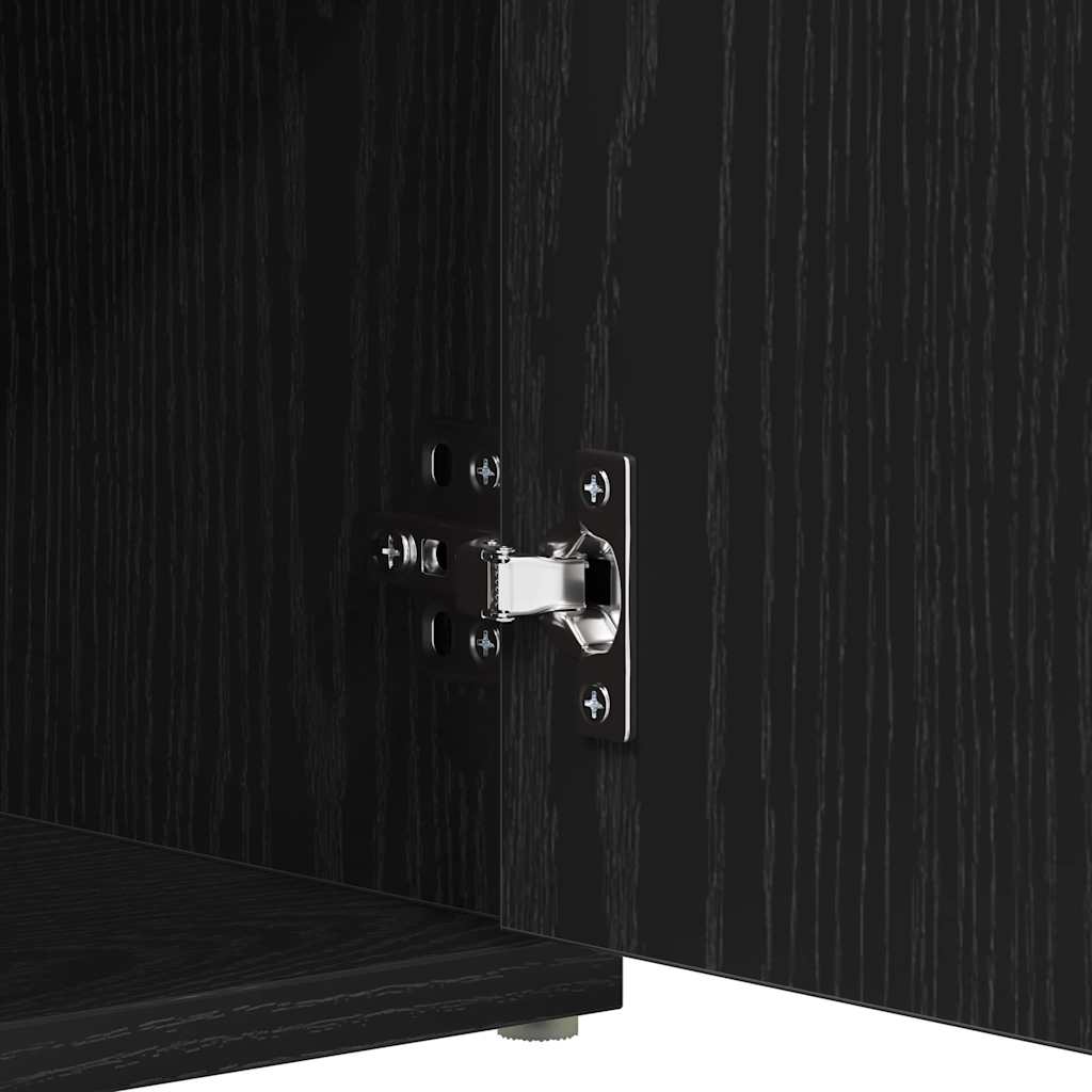 Opslagbank met plank Zwart Eiken 102 x 32 x 50 cm Bewerkt hout is nu te koop bij PeponiXL, paradijselijk wonen!