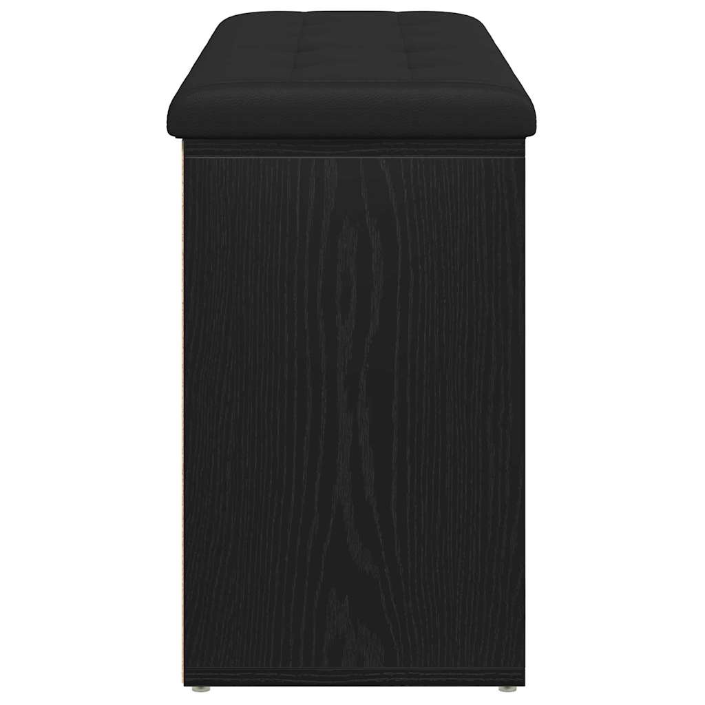 Opslagbank met plank Zwart Eiken 102 x 32 x 50 cm Bewerkt hout is nu te koop bij PeponiXL, paradijselijk wonen!