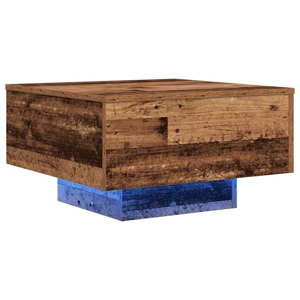 Salontafel Oudhout 55 x 55 x 31 cm Bewerkt hout is nu te koop bij PeponiXL, paradijselijk wonen!