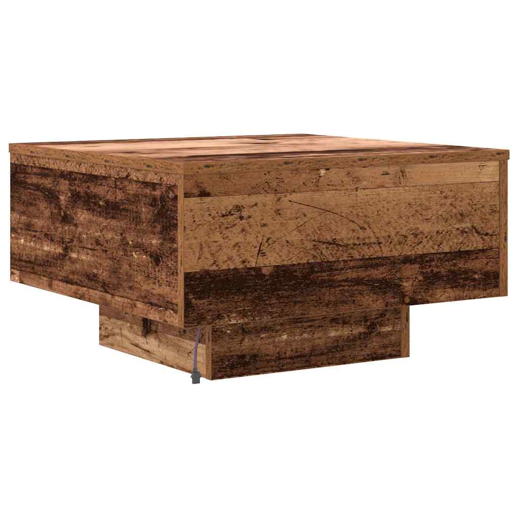 Salontafel Oudhout 55 x 55 x 31 cm Bewerkt hout is nu te koop bij PeponiXL, paradijselijk wonen!