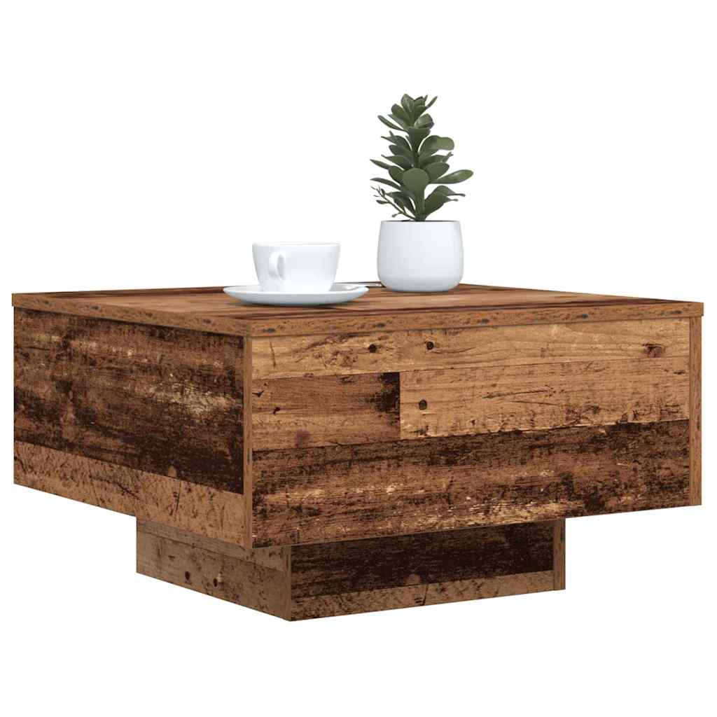 Salontafel Oudhout 55 x 55 x 31 cm Bewerkt hout is nu te koop bij PeponiXL, paradijselijk wonen!