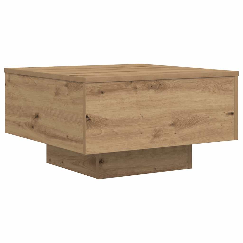 Salontafel Artisan Eiken 55 x 55 x 31 cm Bewerkt hout is nu te koop bij PeponiXL, paradijselijk wonen!
