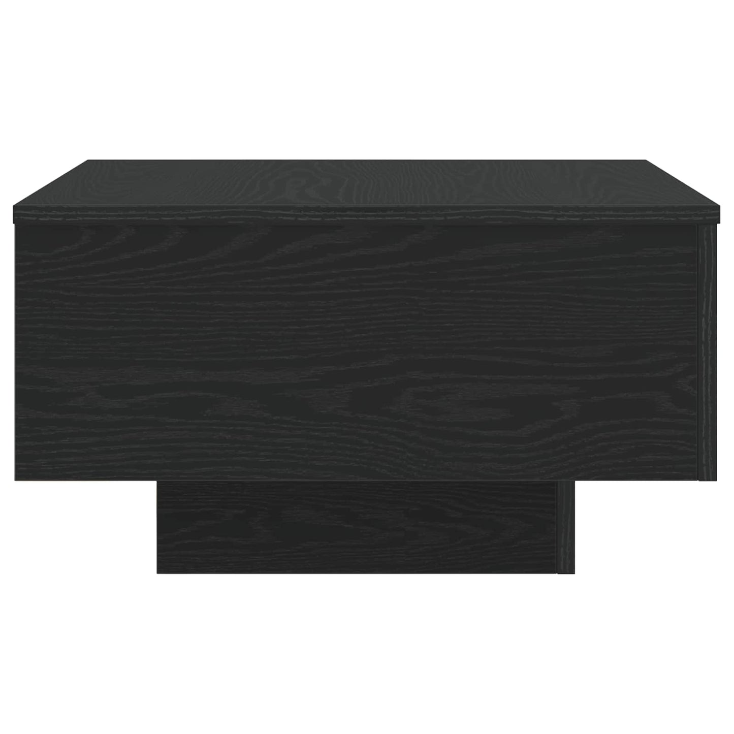 Salontafel Zwart Eiken 55 x 55 x 31 cm Bewerkt hout is nu te koop bij PeponiXL, paradijselijk wonen!