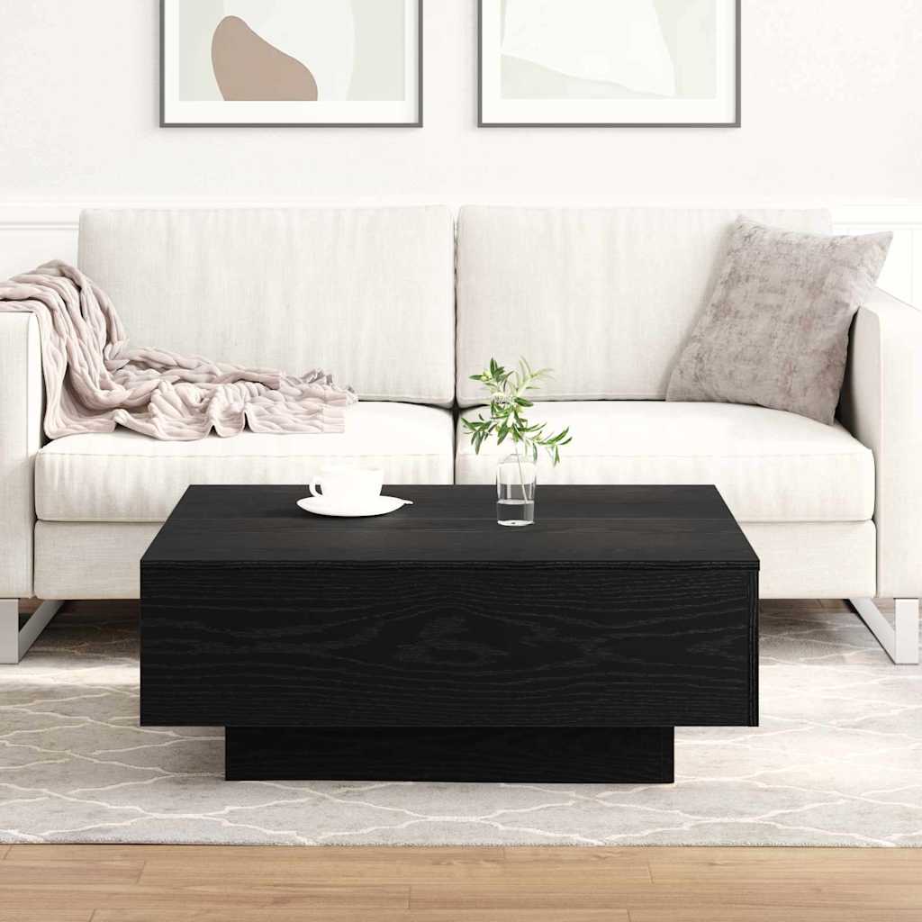 Salontafel Zwart Eiken 80 x 80 x 31 cm is nu te koop bij PeponiXL, paradijselijk wonen!