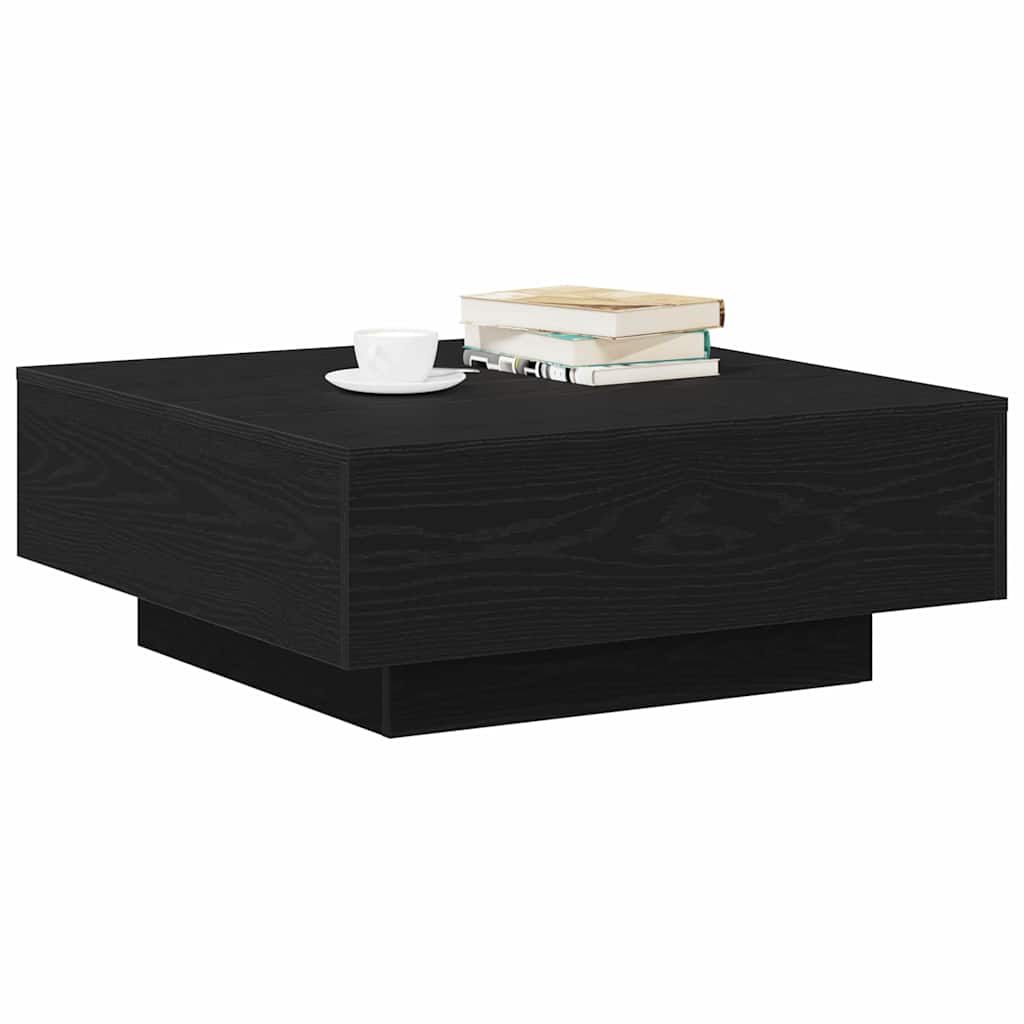 Salontafel Zwart Eiken 80 x 80 x 31 cm is nu te koop bij PeponiXL, paradijselijk wonen!
