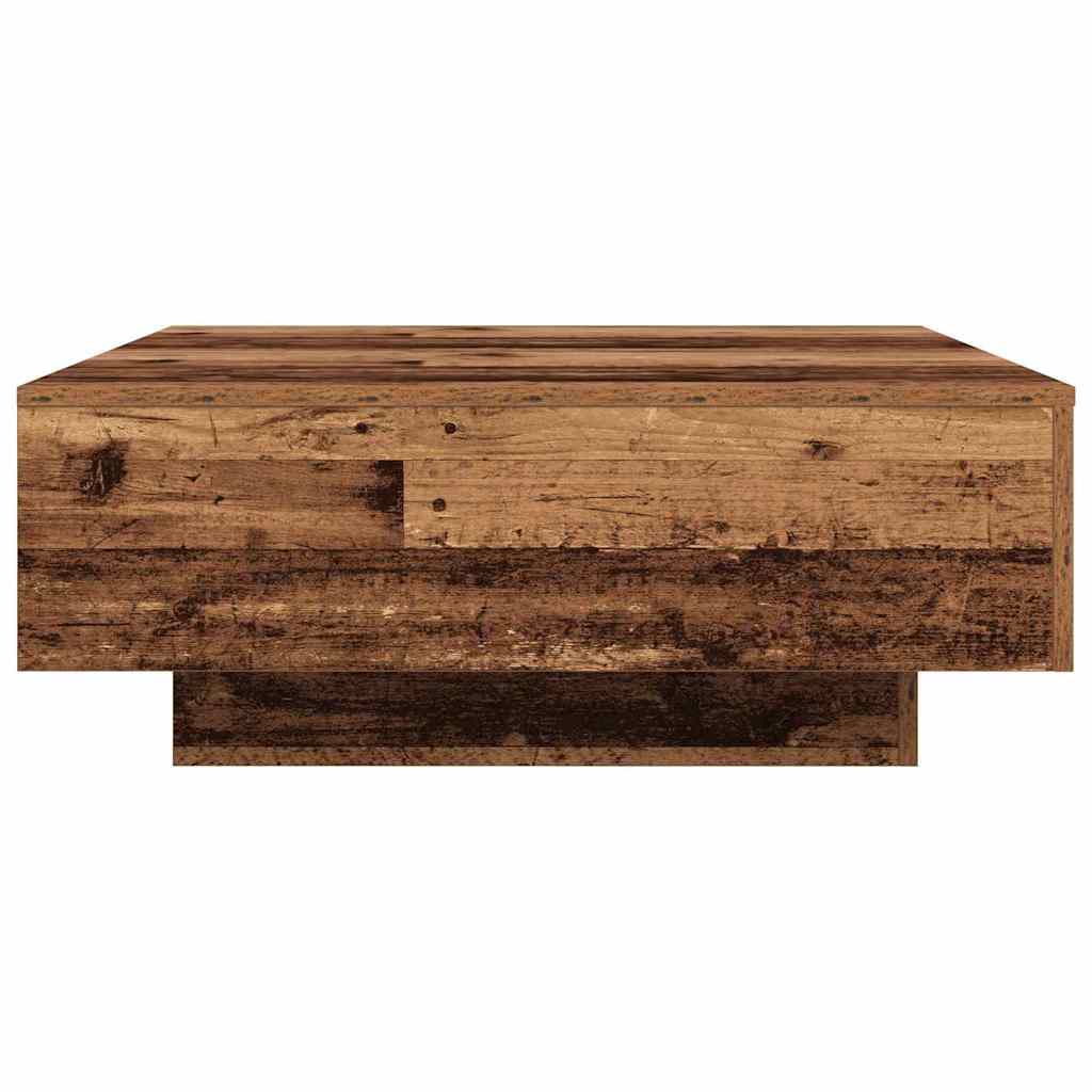 Salontafel Oud Hout en Blauw 80 x 80 x 31 cm Bewerkt hout is nu te koop bij PeponiXL, paradijselijk wonen!