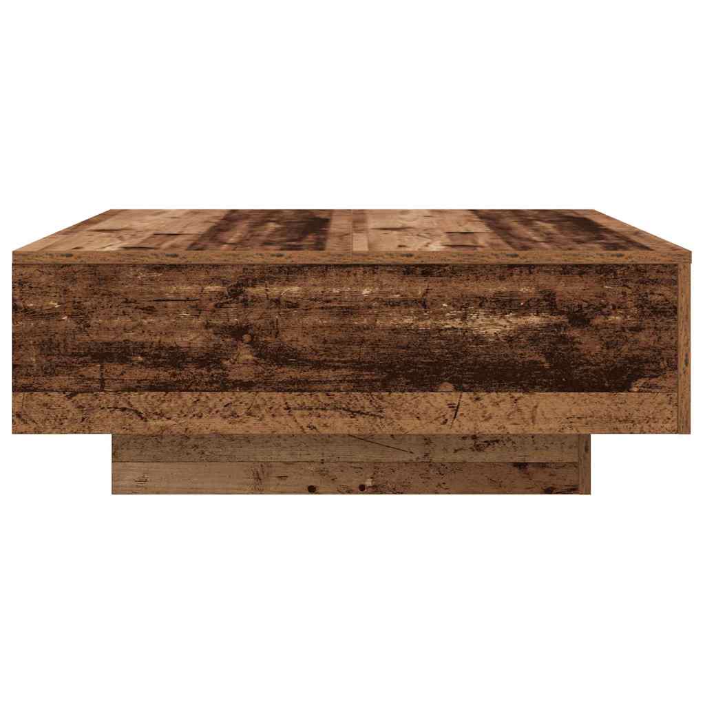 Salontafel Oud Hout en Blauw 80 x 80 x 31 cm Bewerkt hout is nu te koop bij PeponiXL, paradijselijk wonen!