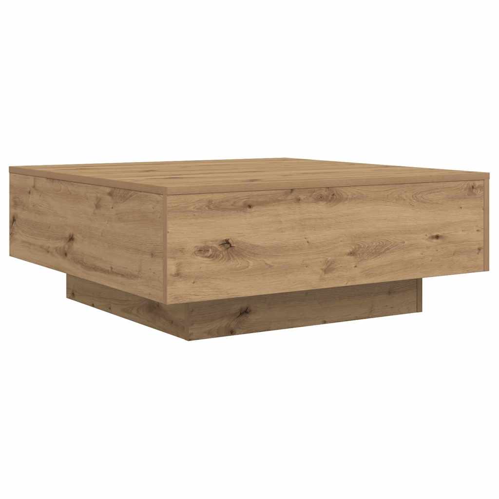 Salontafel Artisan Eiken 80 x 80 x 31 cm Bewerkt hout is nu te koop bij PeponiXL, paradijselijk wonen!