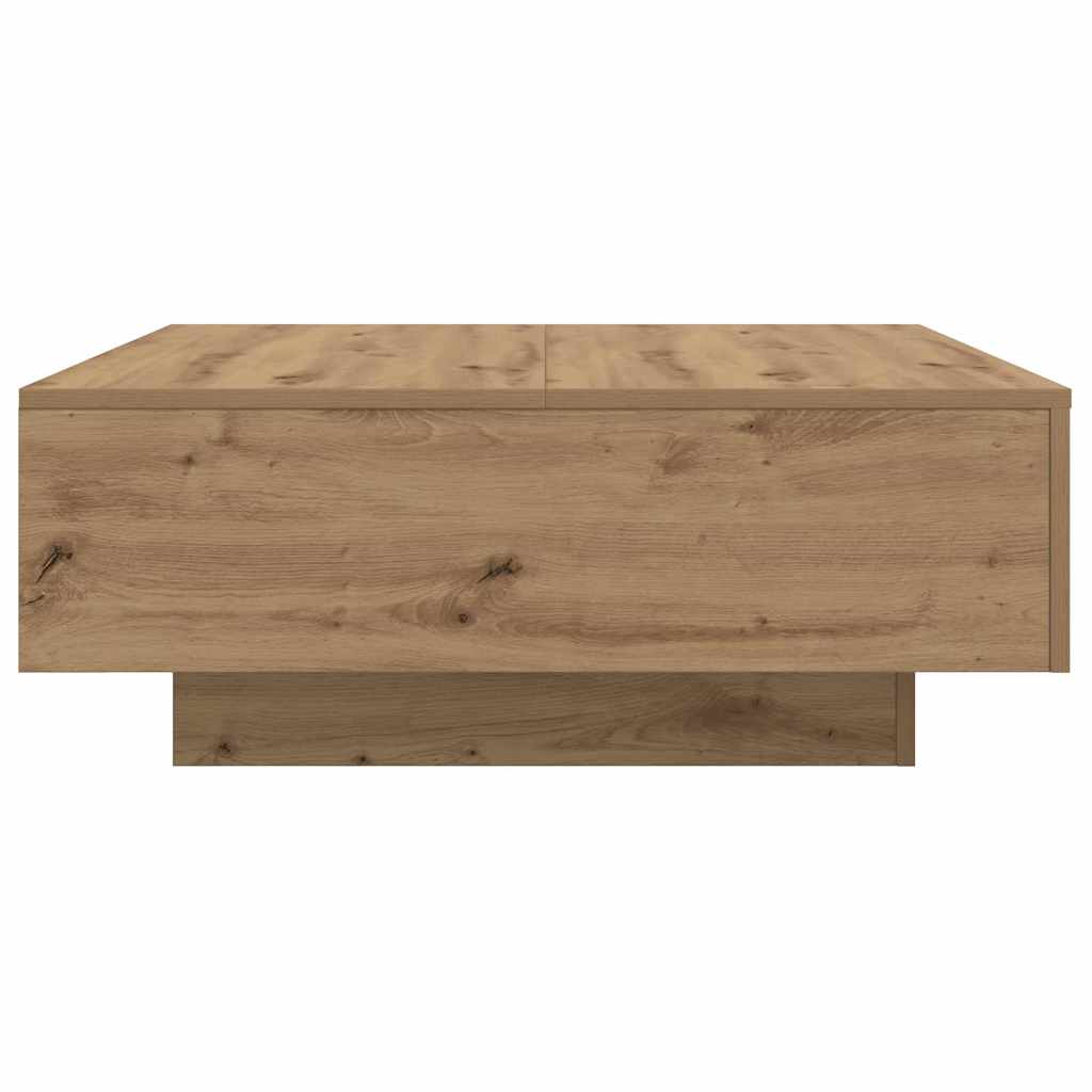 Salontafel Artisan Eiken 80 x 80 x 31 cm Bewerkt hout is nu te koop bij PeponiXL, paradijselijk wonen!