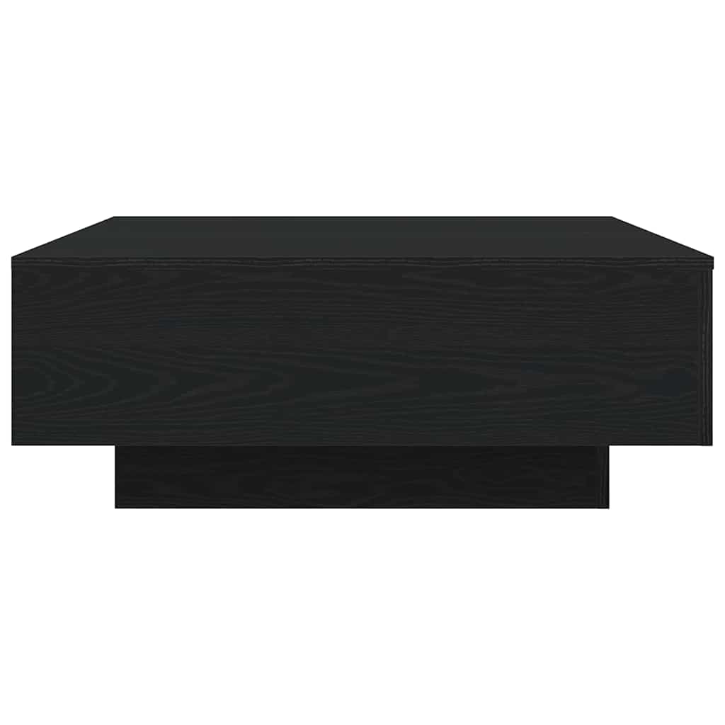Salontafel Zwart Eiken 80 x 80 x 31 cm Bewerkt hout is nu te koop bij PeponiXL, paradijselijk wonen!